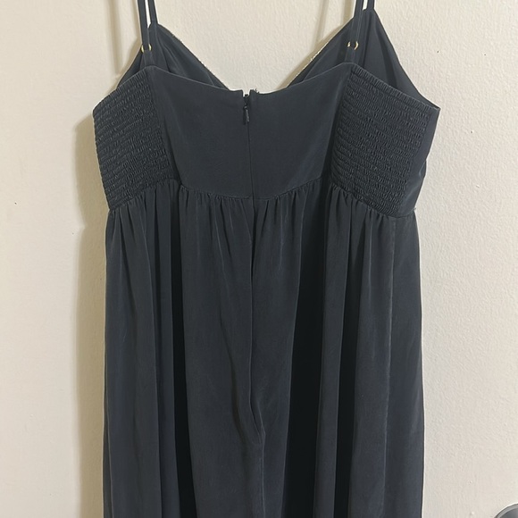 EUC Lilly Pulitzer Kelsea Silk Maxi Dress Onyx Black Embroidered Gold size 4 - Picture 4 of 6